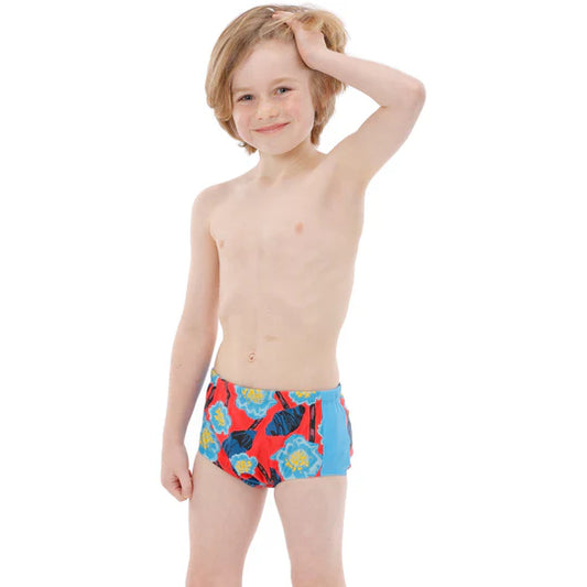 Boy’s Swim Trunks – Floral Blue