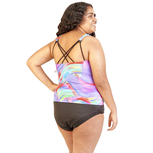 Ladies Tankini with Briefs - Indigo