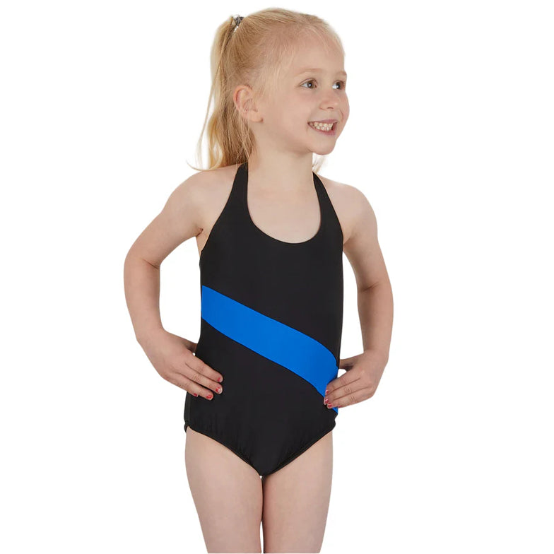 Girl's Eco Halterneck Swimsuit - Black