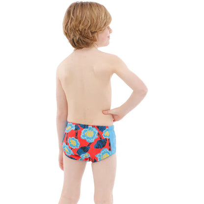 Boy’s Swim Trunks – Floral Blue