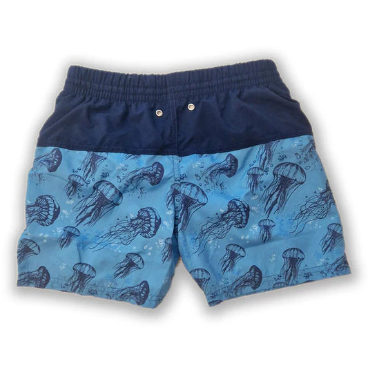 Boy's Jellyfish Board Swim Shorts - Navy/blue