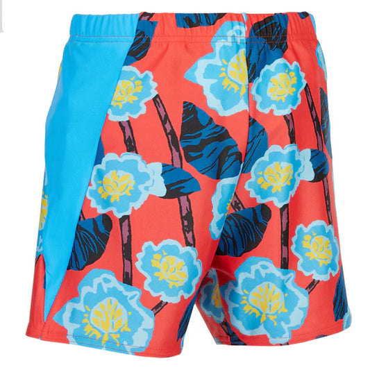 Boy’s Swim Shorties – Floral Blue
