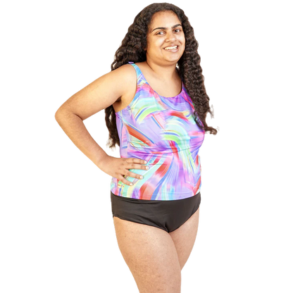 Ladies Tankini with Briefs - Indigo