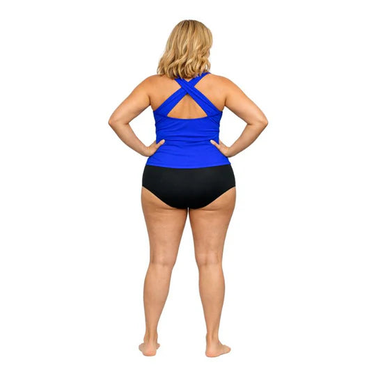 Női tankini alsónadrággal - indigó