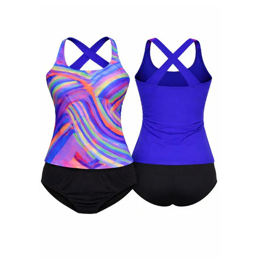 Női tankini alsónadrággal - indigó