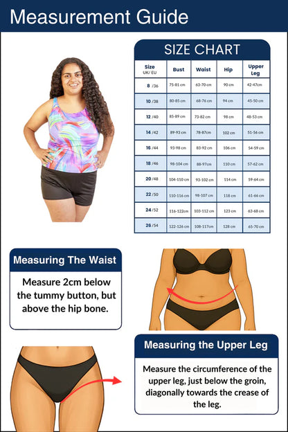 Női tankini rövidnadrággal - indigó