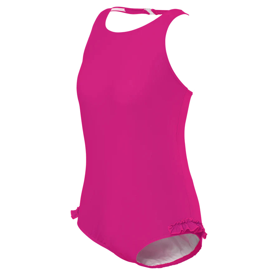 Girl's Eco Halterneck Swimsuit - Thai Pink