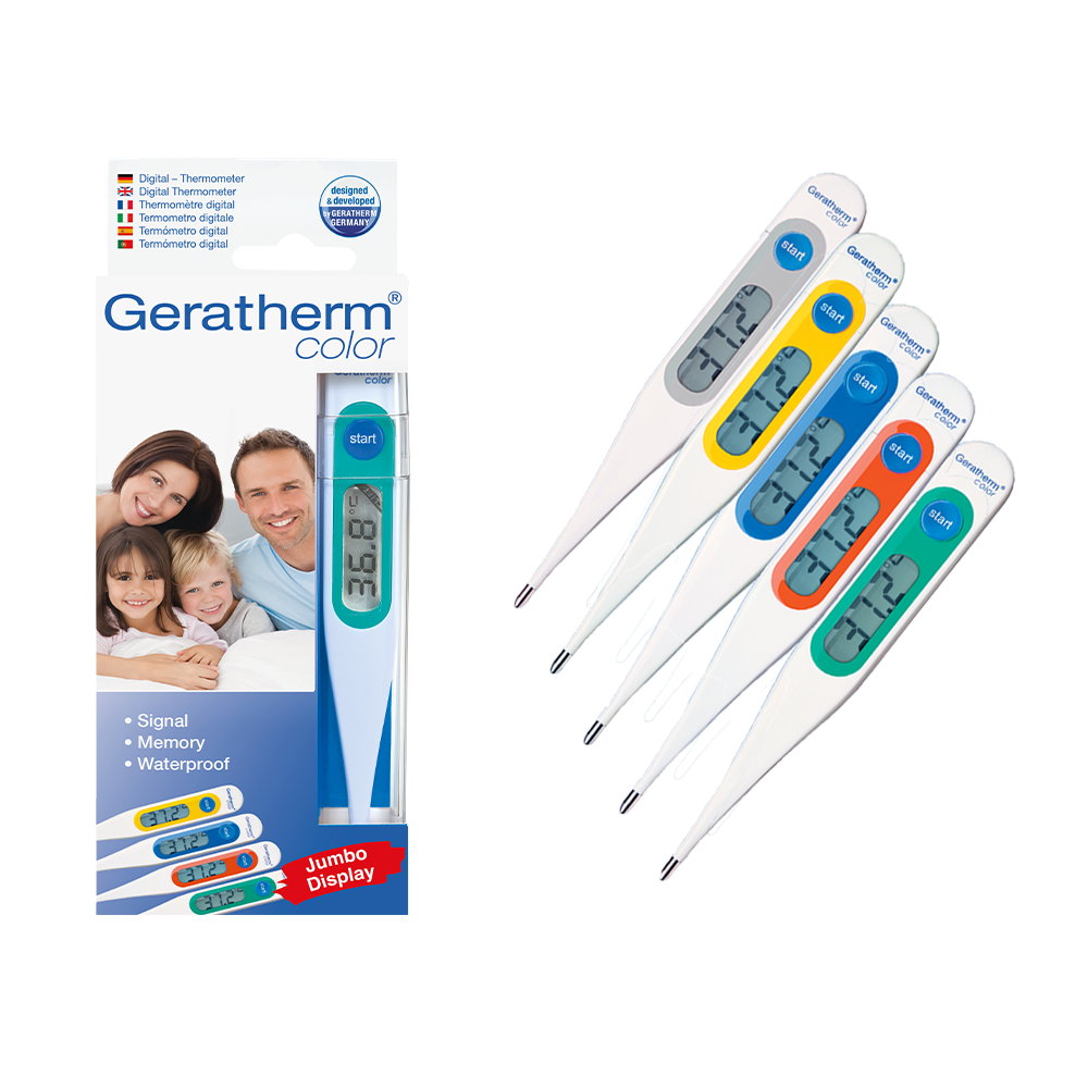 hőmérő lázmérő medpoint webshop er er kft otthon otthoni ápolás geratherm diagnosztika digitális lázmérő digitális hőmérő színes sárga kék narancssárga zöld